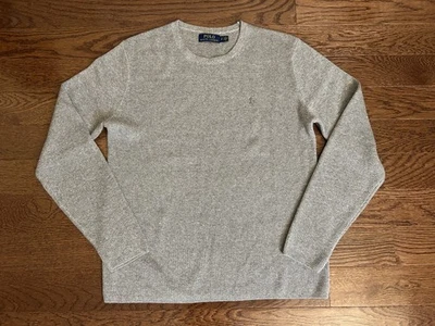 Polo Ralph Lauren Wool/Linen Gray Crewneck Knit Sweater Men's - Size S - Image 1 of 4
