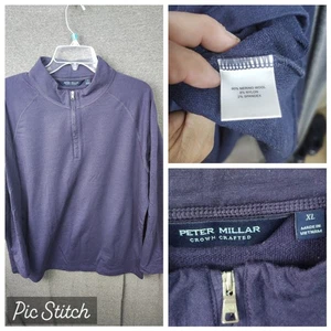 Peter Millar Crown Crafted 1/4-Reißverschluss Merinowolle marineblau 200 $ UVP - XL - Bild 1 von 7