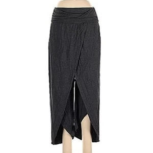 Halara Black Stretch Knit Flowy Split Straight Leg Palazzo Pocket Pants, Small S - Picture 1 of 9