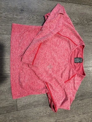 Victoria's Secret ROSA Activo Sin Costuras Manga Larga Recortado Top Rojo Jaspeado XL Foto 1 de 4