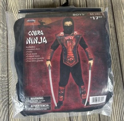 DISFRAZ HALLOWEEN INFANTIL / COBRA NINJA / ROJO / NIÑO M (8) / NUEVO Foto 1 de 4