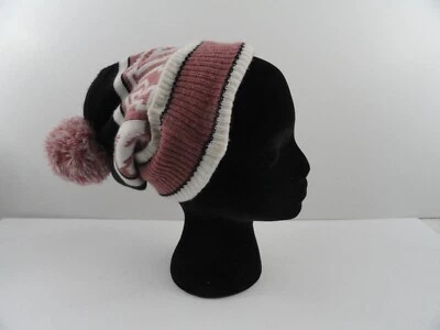 Victoria's Secret розовый нации вязаный Beanie шляпа крышка Pom-pom розово-лиловый - Изображение 1 из 4