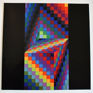 VICTOR VASARELY HOMAGE OF THE HEXAGON (Serigraph), 1971 - Picture 1 of 2