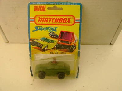 1976 MATCHBOX LESNEY SUPERFAST ROLAMATIC #28 STOAT NEW ON DAMAGED CARD - Image 1 of 4