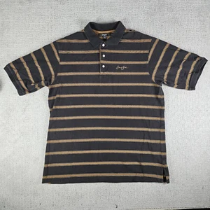 Y2K Sean John Men's Brown Striped Polo Shirt Size 2XL Earth Tone - Picture 1 of 9