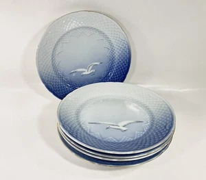 5x Bing & Grondahl Copenhagen Seagull Gold Rim 616 Dessert Plates - Picture 1 of 8