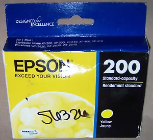 GENUINE EPSON 200 Yellow Ink Exp 2018 DURABright Ultra WorkForce 2520 2530 2540 - Picture 1 of 3
