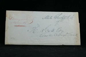 New York: Smyrna 1842 Stampless Cover, Postmaster Free, Chenango Co - Bild 1 von 3