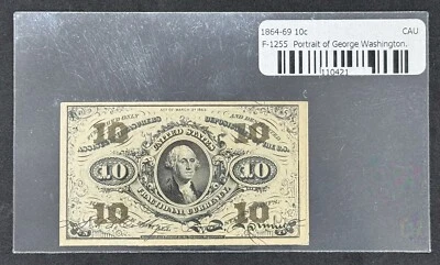 Fr. 1255 - 10c Washington - US Fractional Currency - Third Issue - CAU Gem - Image 1 of 2