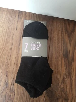 Primark 7 Pares Calcetines Entrenadores Algodón Rico Talla Única 4-8 Nuevos  Foto 1 de 4