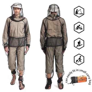 Mesh Hooded Mosquito-Proof Suit Outdoor Fishing Adventure Insect-Proof Clothing - Picture 1 of 25