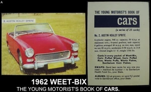Austin Healey Sprite - WEET-BIX 1962 "The young motorist's book of CARS. - Picture 1 of 3