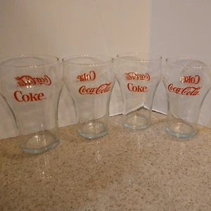 Lote de 4 vasos de vajilla fuente de soda estilo vintage Coca-Cola 10 oz NUEVOS - Imagen 1 de 6