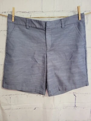 Tommy Hilfiger Women Blue Flat Front Bermuda Short size 12 Cotton Stretch zipper - Image 1 of 4