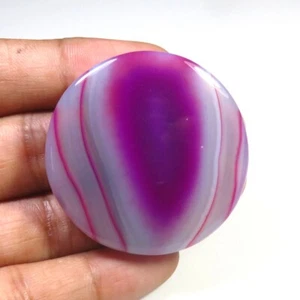 Purple Onyx Geode Cabochon 41mm Natural Onyx Geode Round Agate Gemstone OND-1308 - Picture 1 of 9