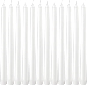 Dripless Taper Candles - Unscented White Candles Bulk - Candle Sticks Long - Picture 1 of 12
