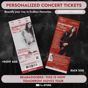 Personalized beabadoobee This is How Tomorrow Moves Tour Stub Concert Ticket - Picture 1 of 7
