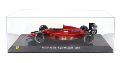 MODELLINO AUTO STATICO FERRARI F1 F1-89 1989 NIGEL MANSELL CON VETRINA 1:24 - Immagine 1 di 4