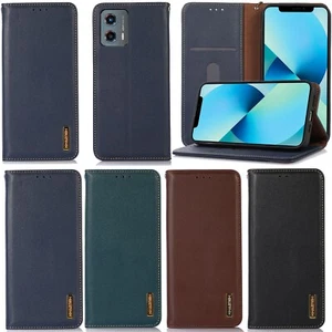 Custodia portafoglio antiurto per Motorola Moto Edge 50 lusso vera pelle cover - Foto 1 di 46