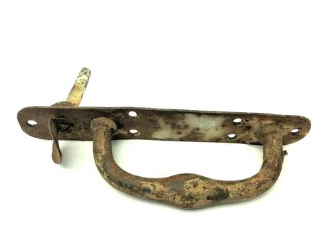 Single Antique Interior Door Cast Iron Metal Thumb Latch Handle Hardware Part Cover