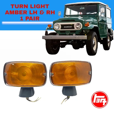 PAR DE LUCES INDICADORAS DE GIRO ÁMBAR IZQUIERDA DERECHA PARA TOYOTA LAND CRUISER FJ40 1971-75 Foto 1 de 4