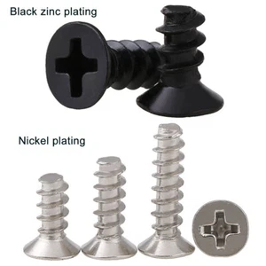 Nickel Bk Zinc M1.4M1.7M2- M4 KB Philips Flat Head Self-Tapping Screws Flat Tail - Picture 1 of 12
