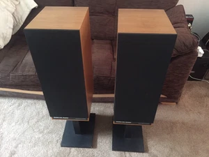 MONITOR AUDIO: MODEL R352 ~ VINTAGE FLOOR STANDING SPEAKERS WITH STANDS - Picture 1 of 12
