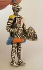 Vintage  Silver  & Enamel Knight ( 5 flexible points ) Miniature Italy Made.