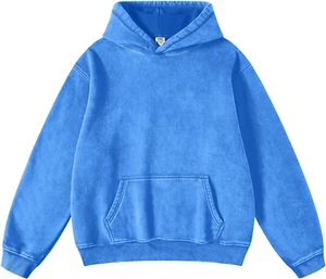 Mens Hoodies Pullover Oversized Hoodie Wash Plush Cotton Hooded Sweatshirt Vinta - Picture 1 of 12