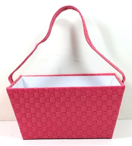 NEW Cute Woven Paperboard Trays Decorative Gift Baskets Supplies Assorted Colors Cover