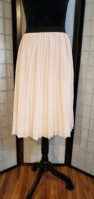 Tommy Hilfiger M розовый румяна плиссированные Midi юбка черный эластичный пояс шифоновое линия - Изображение 1 из 4