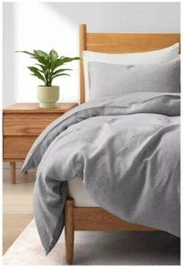 Peace Nest Luxurious Premium Flax Linen Cotton Duvet Cover and Pillow Sham Twin - Picture 1 of 3