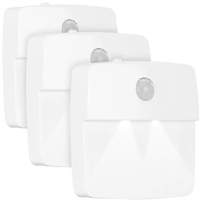 Lunartec 3er-Set LED-Treppenlicht mit Akku, Dämmerungs- und Bewegungs-Sensor