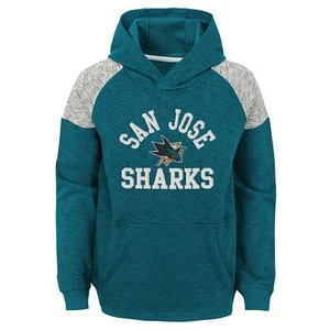 Outerstuff NHL Youth (8-20) San Jose Sharks Linebacker Fleece Hoodie - Picture 1 of 4