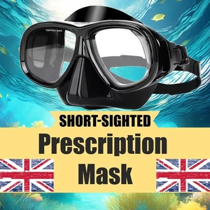 Wave Dive Snorkel Mask Short-Sighted Prescription Lens Anti-Fog BRAND NEW UK - Picture 1 of 6