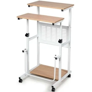 Multifunction Adjustable Height Mobile Stand-Up Computer Desk Work Station - Picture 1 of 3
