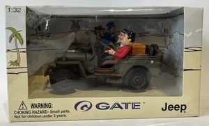 Laurel & Hardy Jeep Adventure Figures In Box Larry Harmon Gate 1:32 Boxed - Picture 1 of 4