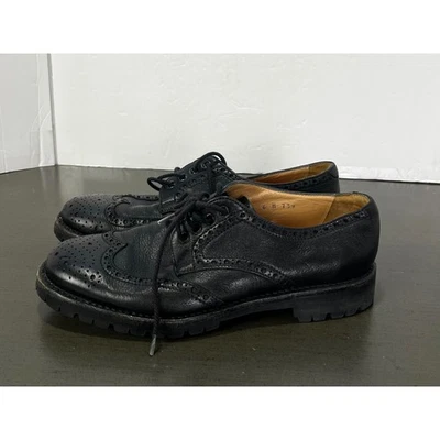 Gravati Wingtip Oxford Black Leather size 6 Dress Shoes Lace Up Casual - Image 1 of 4