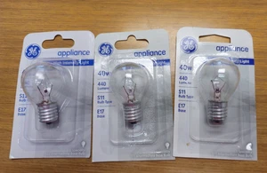 (3) GE appliance High Intensity Light 40w 440 Lumens S11 Bulb Type E17 Base - Picture 1 of 3