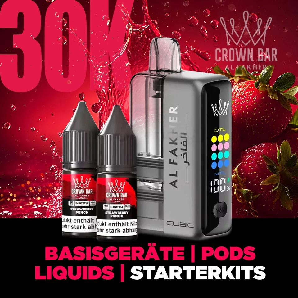 Al Fakher 30K Cubic Big Puff E-Zigarette Vape E-Shisha 20mg Nikotin Pod System - Bild 1 von 1