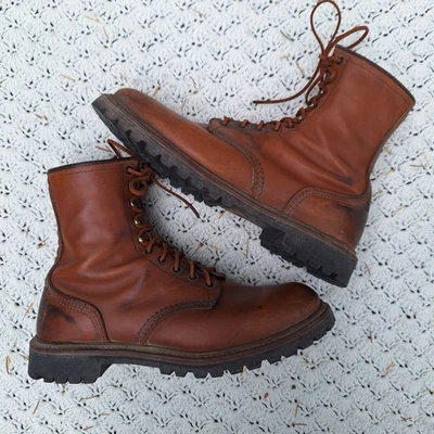 Vintage Red Wing Irish Setter 899 Brown Leather Hunting Logger Work Boots - 13 D - Image 1 of 4