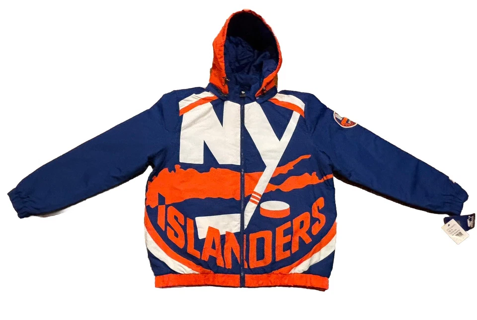 Starter Mens NHL New York Islanders Full Zip Big Logo Jacket Size XXL