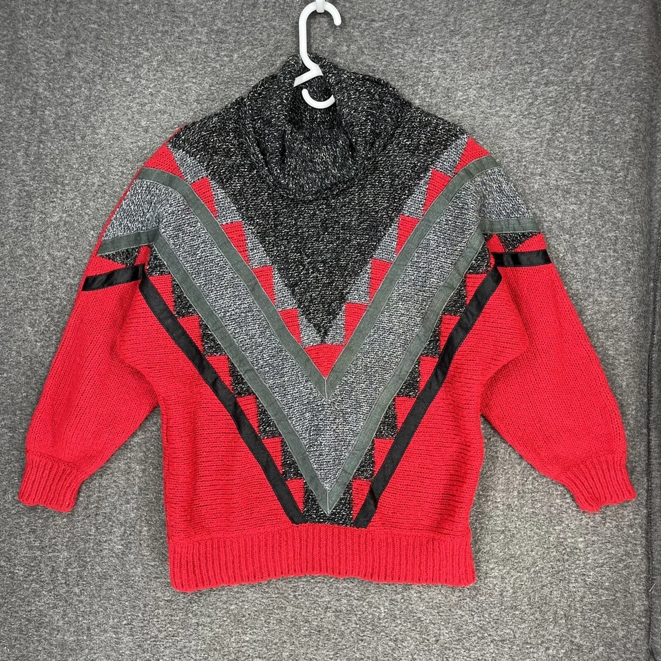 Suéter de colección JASON MAXWELL para mujer cuello alto L esquí de gran tamaño bloque de color rojo Foto 1 de 4