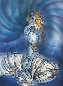 Luis Miguel Valdes Kubanischer Künstler Original Handsigniert Acryl 2002 n6 - Bild 1 von 3