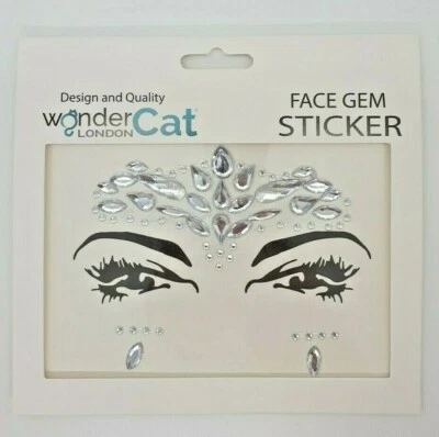 WONDERCAT LONDON Face Edelsteine Kleber Glitzer Gesicht Juwel Festival Party Körper Make-up AW154
