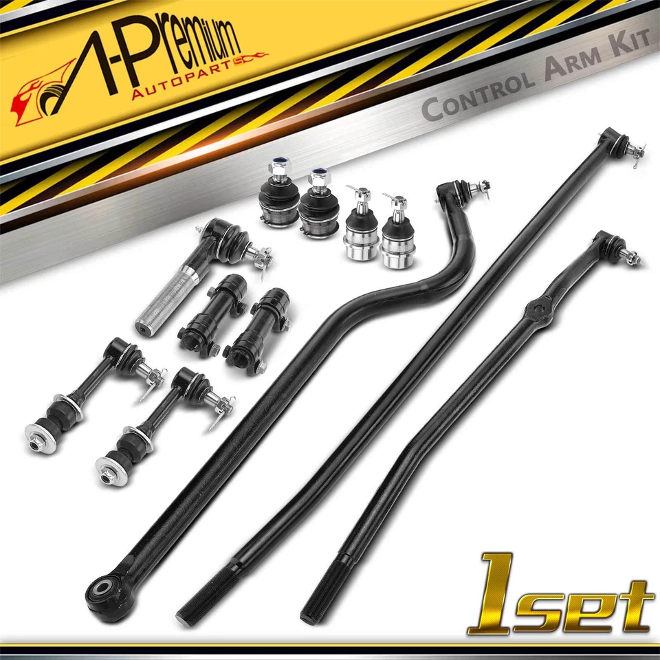 12 peças barra oscilante link extremidade da haste de amarração com junta esférica para Dodge Ram 1500 2500 1998 1999 - Imagem 1 de 4