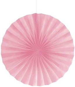 Creative Converting Paper Fan 16"Classic Pink Party Decoration Cancer ring Bell - Picture 1 of 1