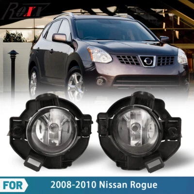 PAIR For 2008-2010 Nissan Rogue Fit Fog Light Driving Bumper Lamp Clear Lens - Image 1 of 4