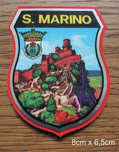 Sticker Aufkleber San Marino Monte Titano Burg Wehrturm Cesta-Turm Guaita 70er - Picture 1 of 1