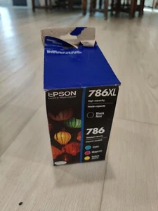 Epson 786XL Black & 786 Yellow Cyan Color Ink Cartridges Exp 2022 *NO MAGENTA* - Picture 1 of 3